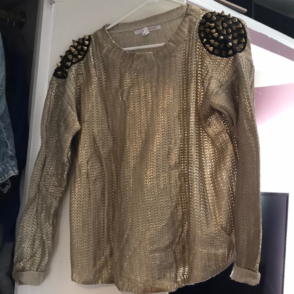 Gold with spikes blouse